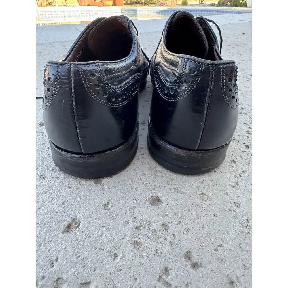 Allen Edmonds McAllister 13 D Black Leather Wingtip Brogue Oxford Shoes USA